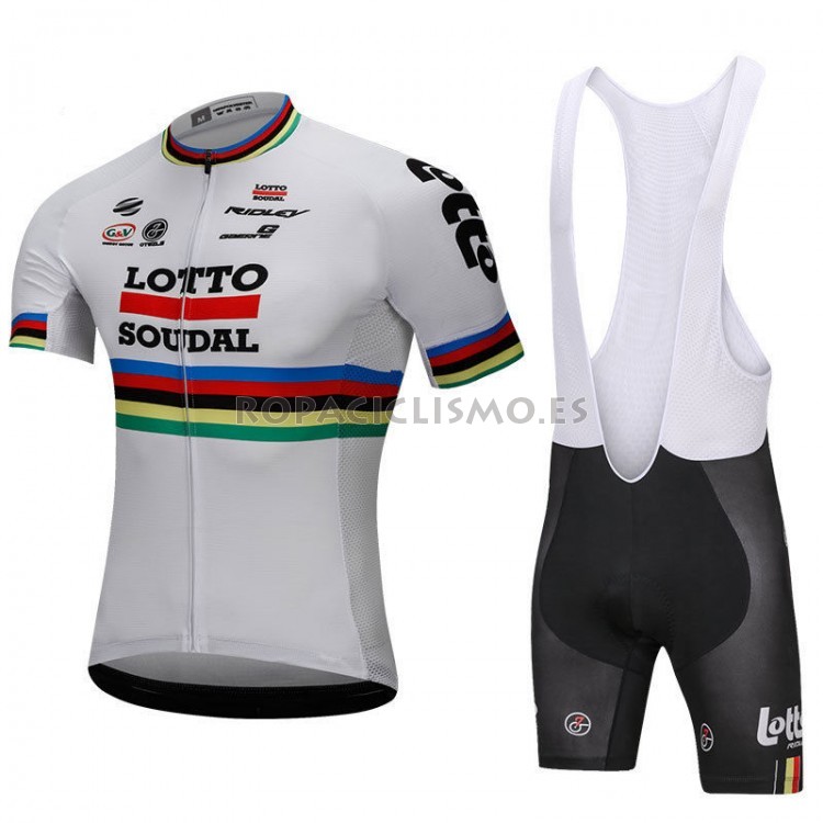 2018 Maillot Uci Campione Lotto Soudal Tirantes Mangas Cortas bl